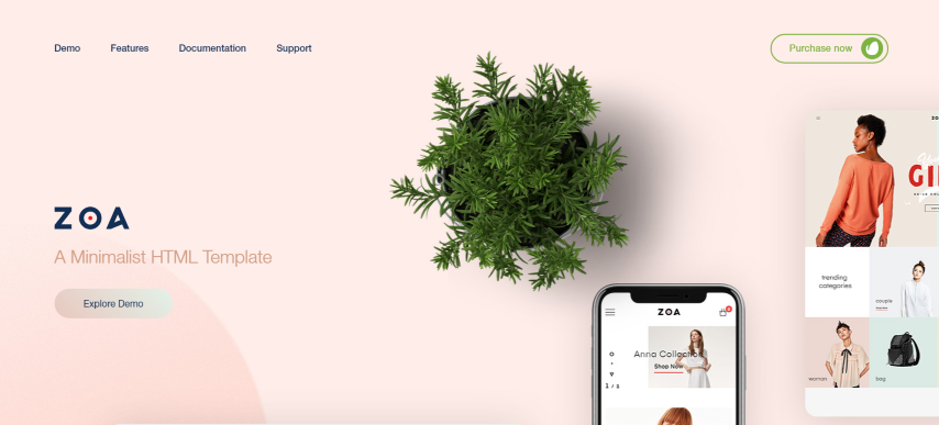 Zoa v1.0 - Minimalist HTML Template