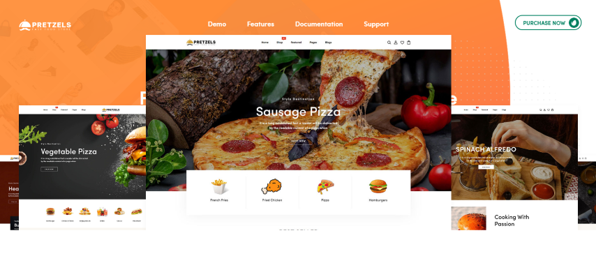 Pretzels - Fast Food & Restaurant Responsive Shopify Theme