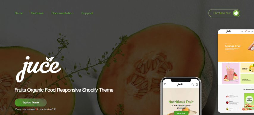 Juce - Fruits Organic Food Responsive Shopify Theme