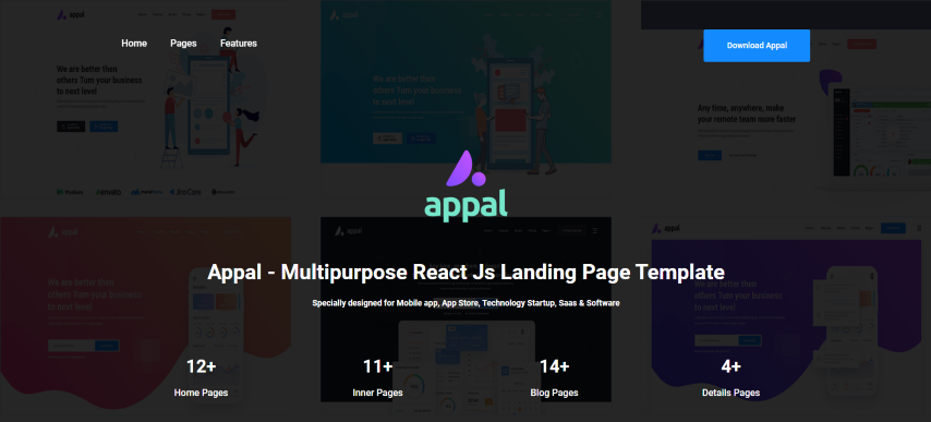 Appal - React Technology and IT Startup Template