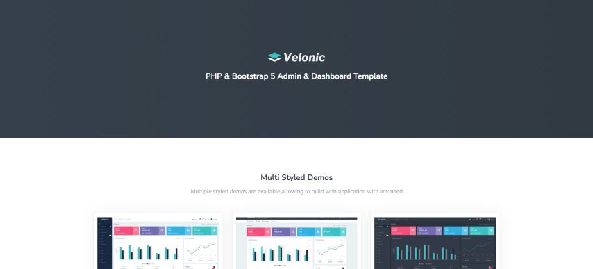 Velonic - PHP Admin & Dashboard Template