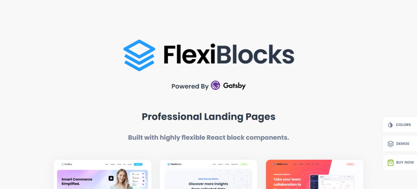 FlexiBlocks v4.0.0 - React Gatsby Landing Page Templates