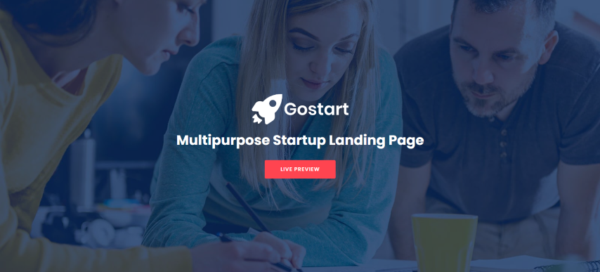 Gostart v2.0 - Startup Landing Page