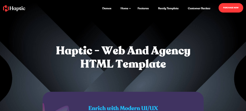 Haptic - Web Design Agency HTML Template