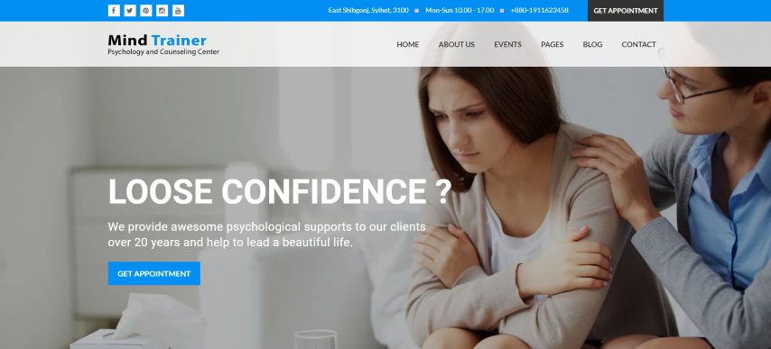Mind Trainer - Psychology and Counseling Center HTML5 Template