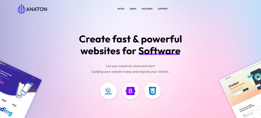 Anaton v1.2 - Software & SaaS Landing Page