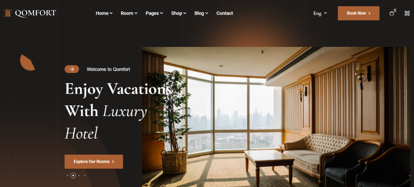 Qomfort - Hotel Booking HTML Template