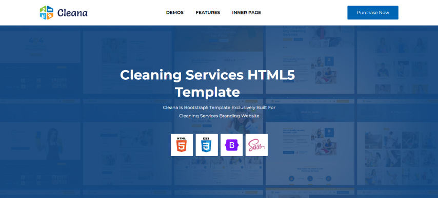 Cleana - Cleaning Services HTML5 Website Template