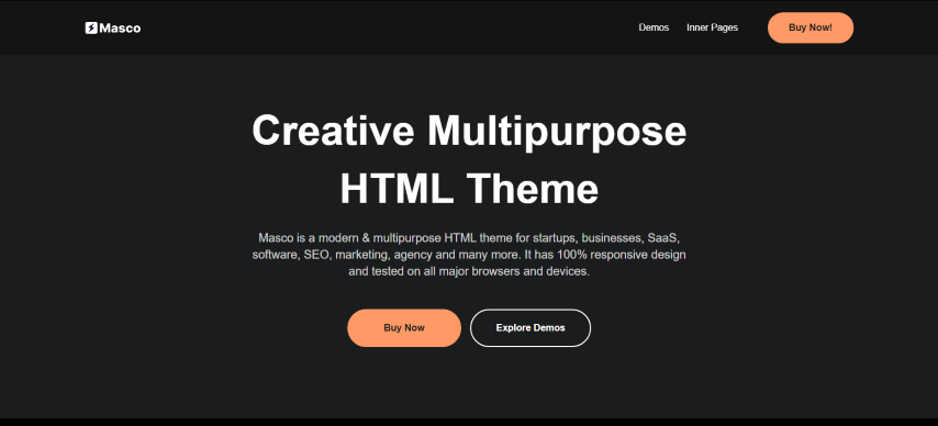 Masco - Saas Software Startup HTML Template