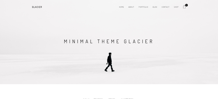 Glacier v5.0.1 - Minimal WordPress Portfolio Theme