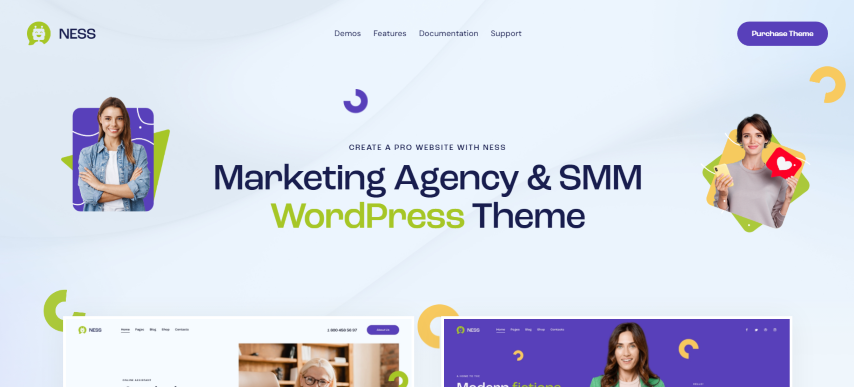 Ness v1.0 - Marketing Agency & SMM WordPress Theme