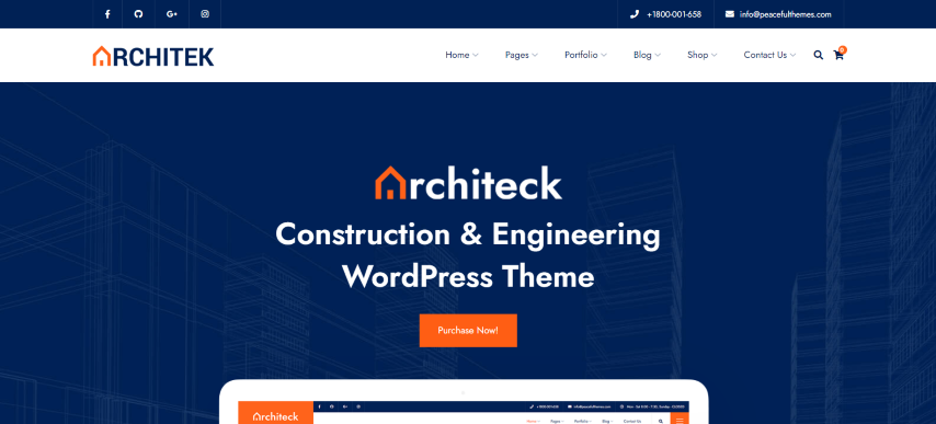 Architeck v2.2 - Construction WordPress Theme