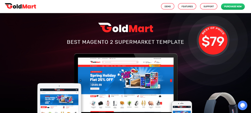 GoldMart v1.3.0 - Modern Marketplace Magento 2 Theme