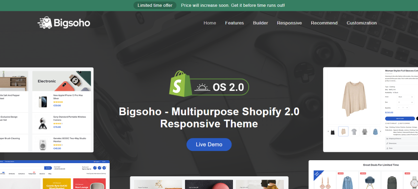 Bigsoho v1.3 - Multipurpose Sectioned Shopify