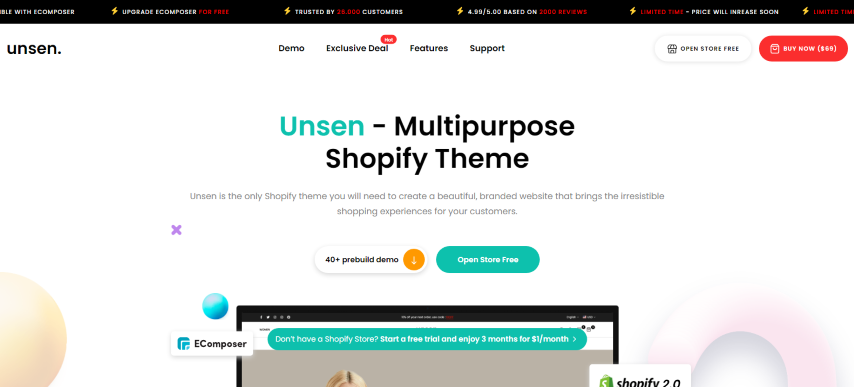 Unsen v1.6 - Multipurpose Shopify Theme