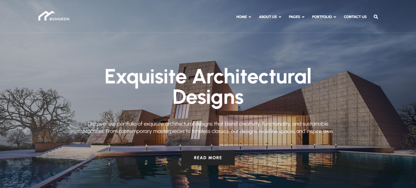 Bungkoh v1.0 - Modern Joomla Template for Architects and Interior Designers