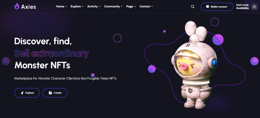 Axies v1.0.6 - NFT Marketplace React Js Template