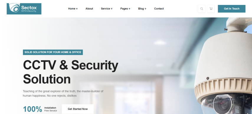 Sectox - CCTV & Security React Next js Template