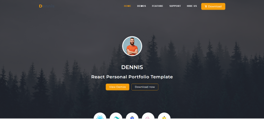 Dennis - React Personal Portfolio Template