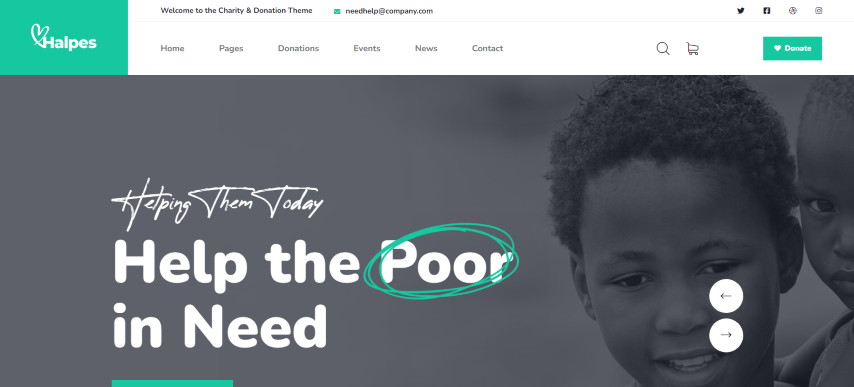 Halpes - Nonprofit Charity Vue Nuxt Template