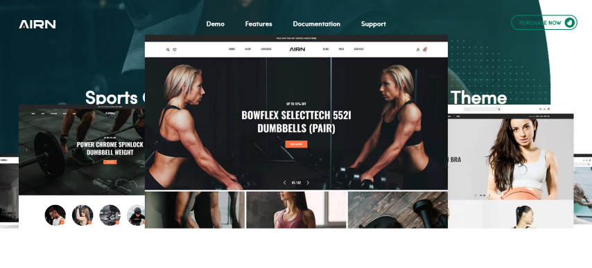 AIRN - Sports Clothing & Fitness Equipment Shopify 2.0 Theme