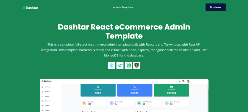 Dashtar v4.0.1 - React eCommerce Admin Template