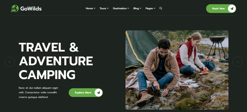 Gowilds - Travel & Tour Booking React NextJs Template