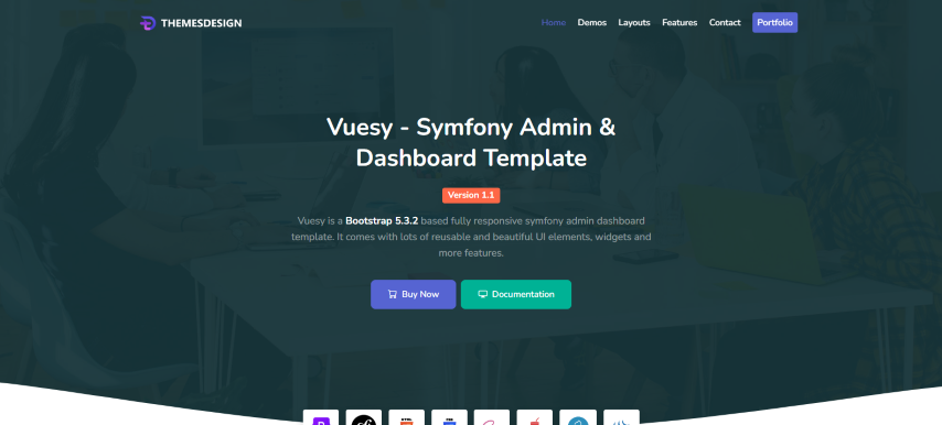 Vuesy - Symfony Admin & Dashboard Template