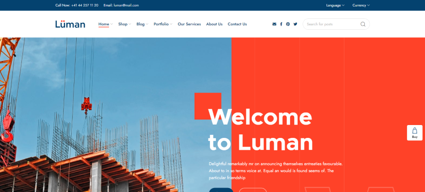 Luman v1.5.1 - Construction WordPress Theme