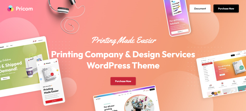Pricom v1.3.7 - Printing Company & Design Services WordPress theme