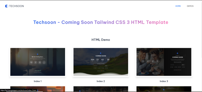Techsoon - Tailwind Coming Soon HTML Template