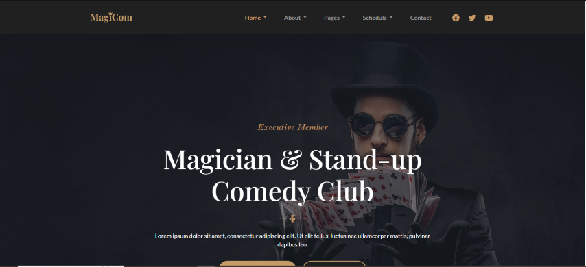 Magicom - Magician & Comedian HTML Template