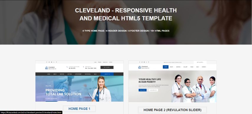 Cleveland - Responsive Hospital, Health And Medical Template