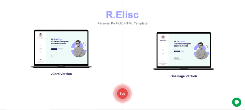 R.Elisc - Tailwind CSS Personal Portfolio Template