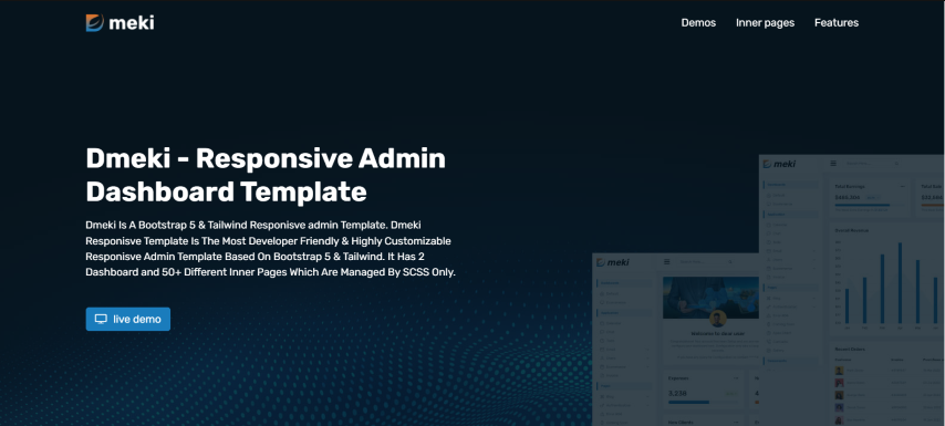 Dmeki - Responsive Admin Dashboard Template