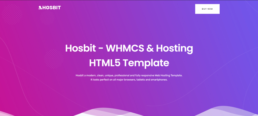 Hosbit - WHMCS & Hosting HTML5 Template