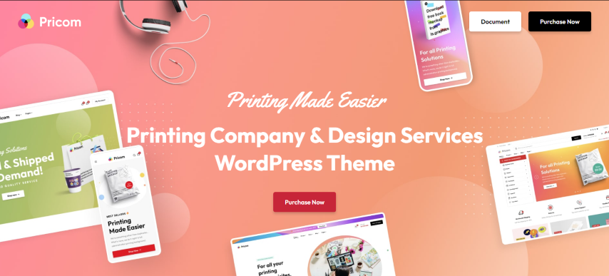 Pricom v1.4.4 - Printing Company & Design Services WordPress theme