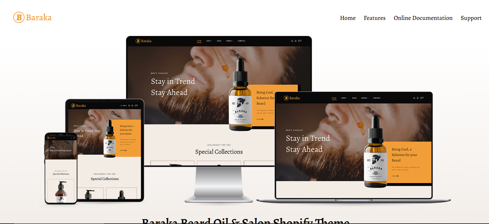 Baraka v1.2 - Beard Oil, Beauty Cosmetic Store Shopify Theme