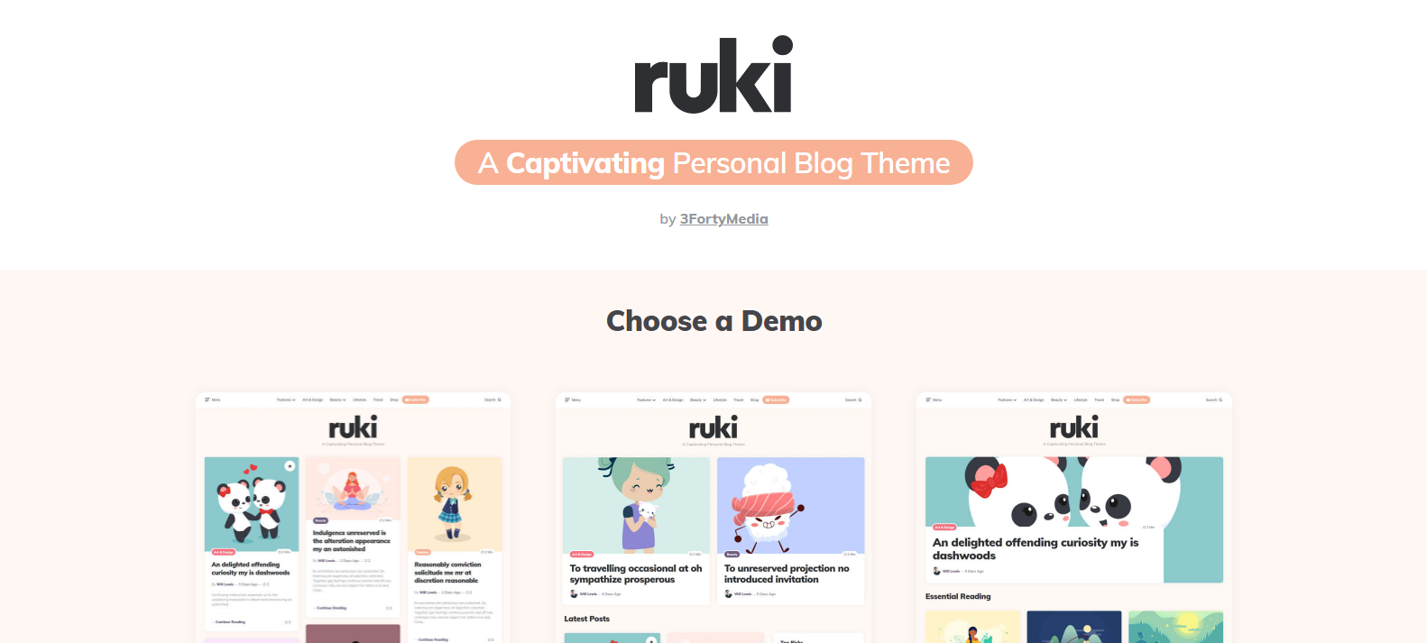 Ruki v1.3.2 - A Captivating Personal Blog Theme