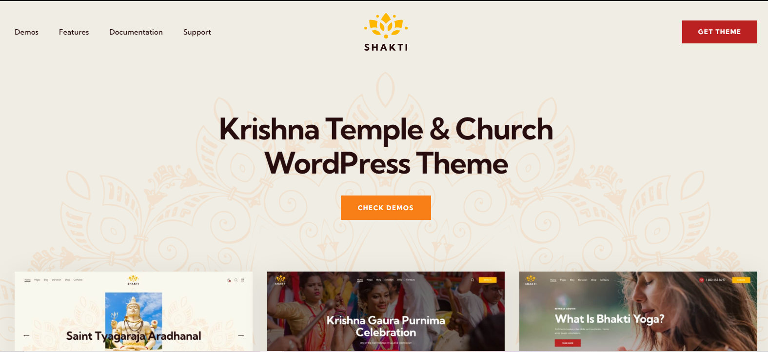 Shakti v1.0 - Krishna Temple & Church WordPress Theme