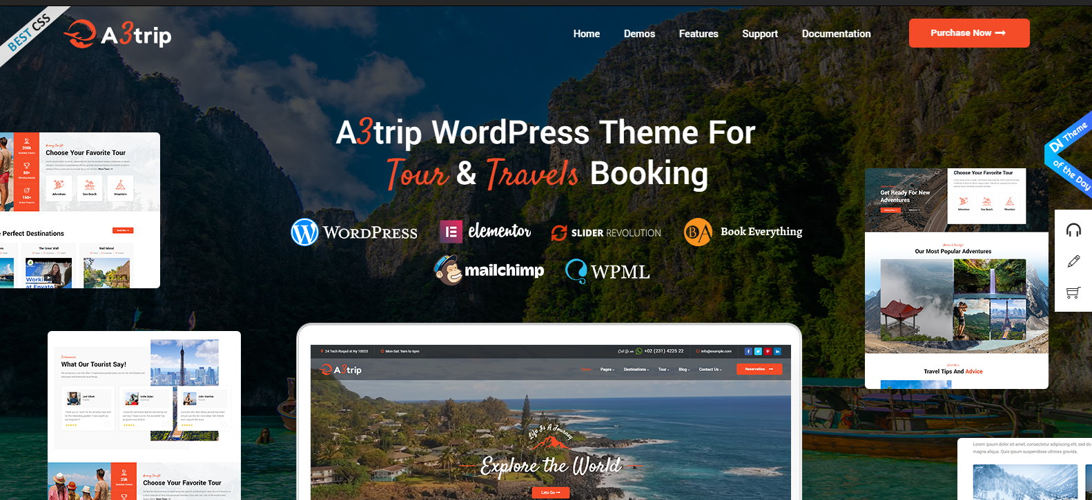 A3trip v1.4 - Tours & Travels WordPress Theme