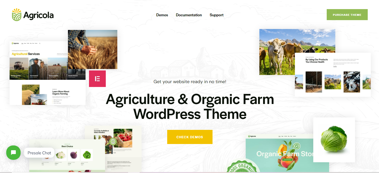 Agriculture and Organic Farm WordPress Theme