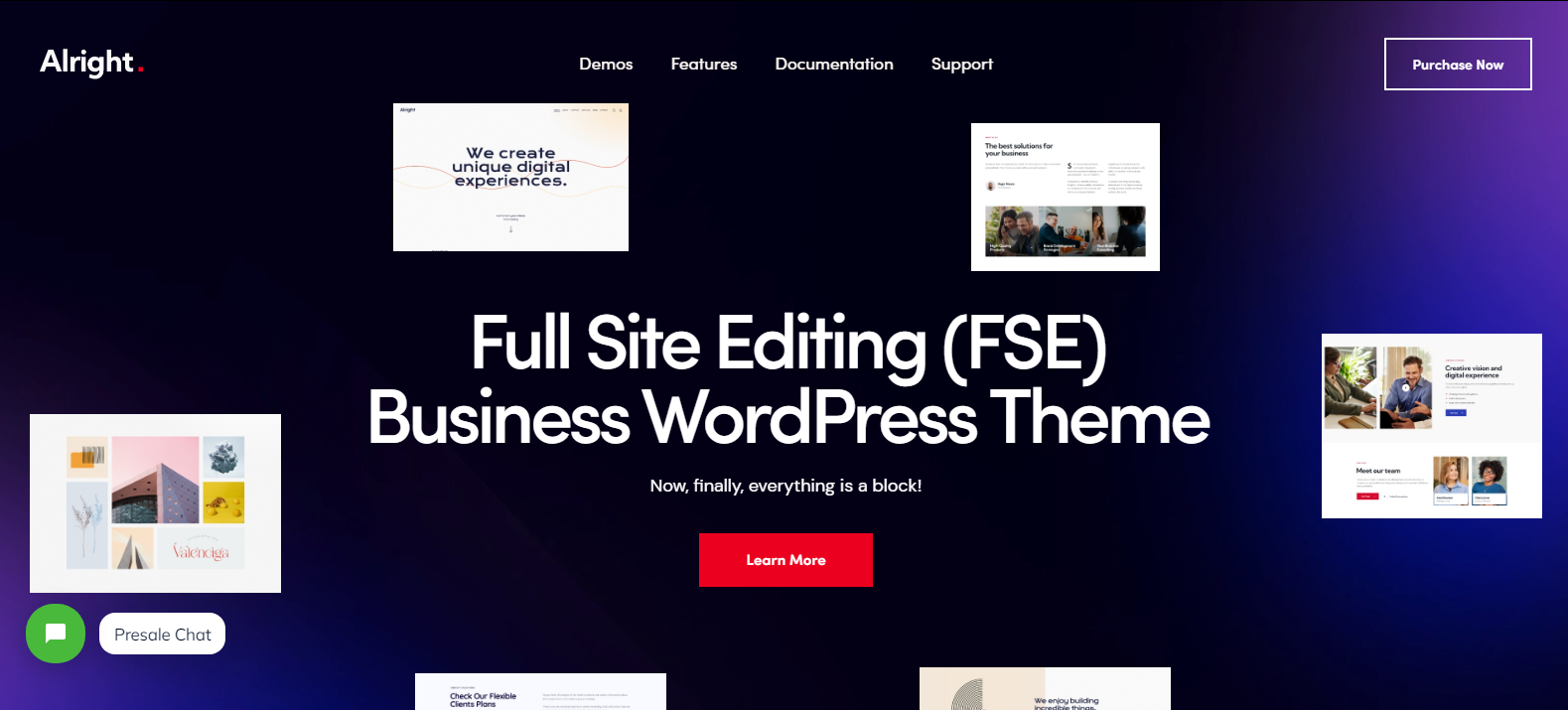 Alright v1.0 - Full Site Editing Business WordPress Theme