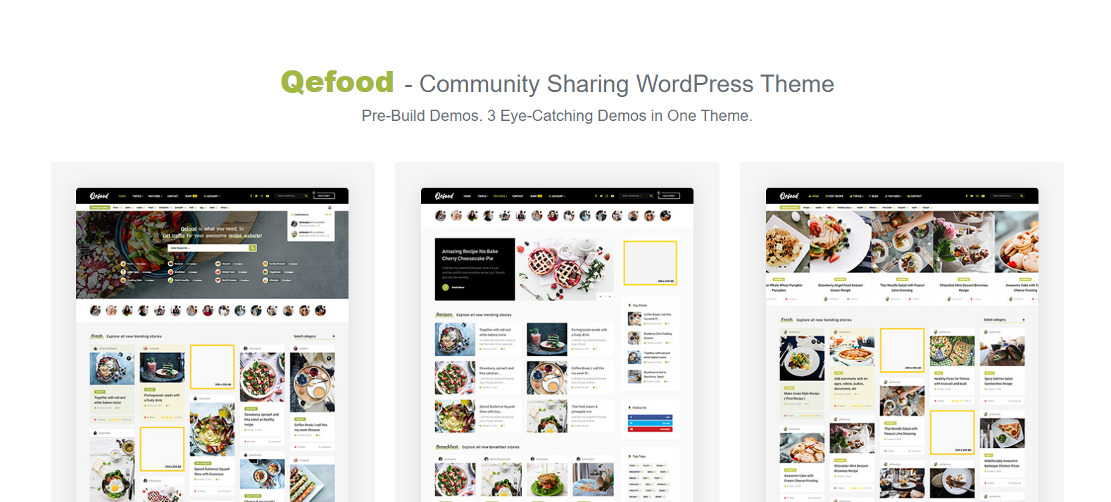 Qefood v1.6 - Community Sharing WordPress Theme