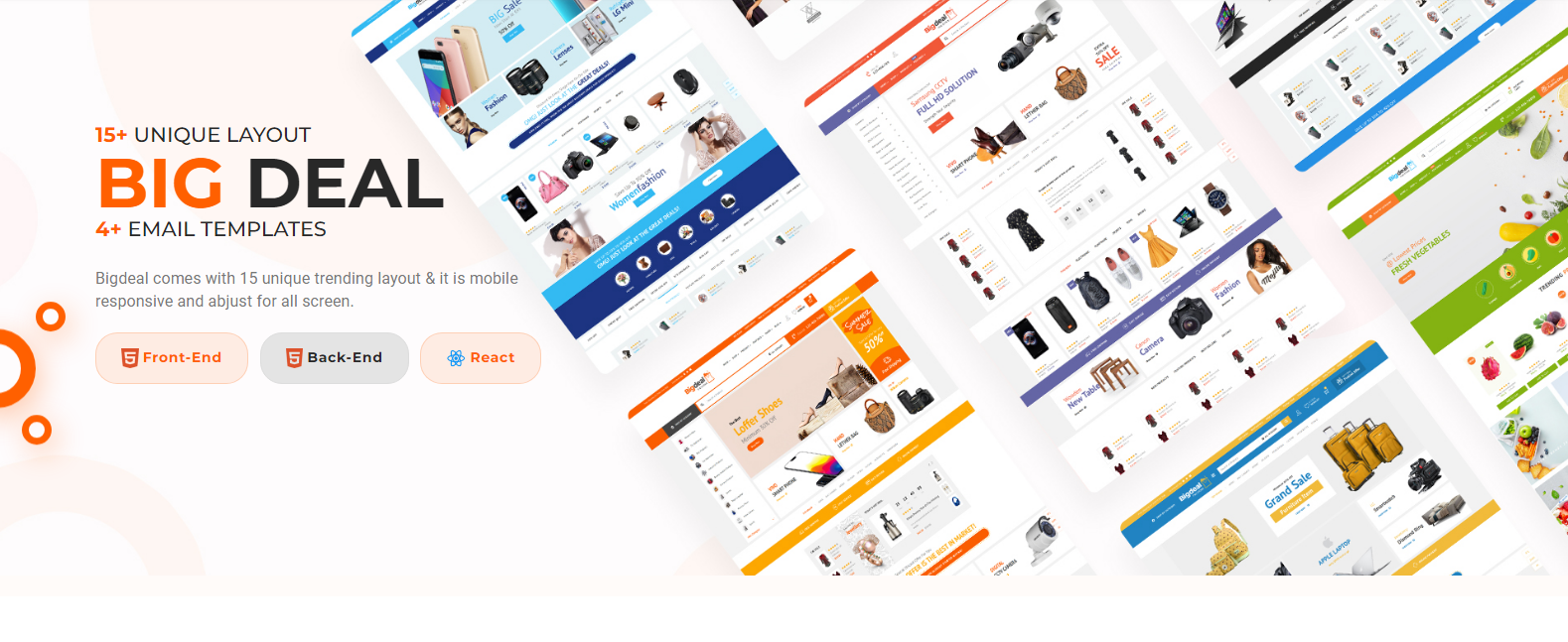 Bigdeal - eCommerce Bootstrap 4 & 5 HTML + Admin Template