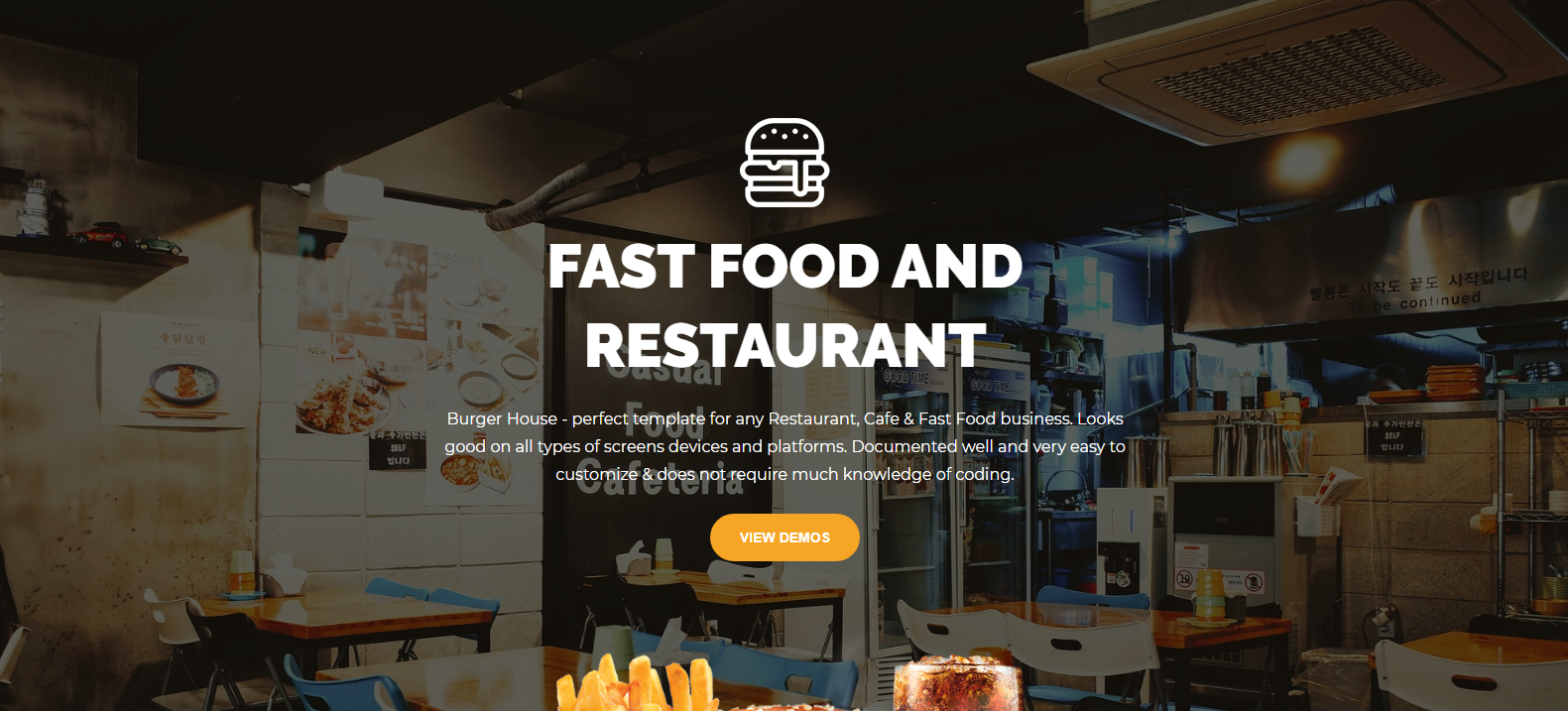Burger House - Fast Food & Restaurant One Page HTML Template
