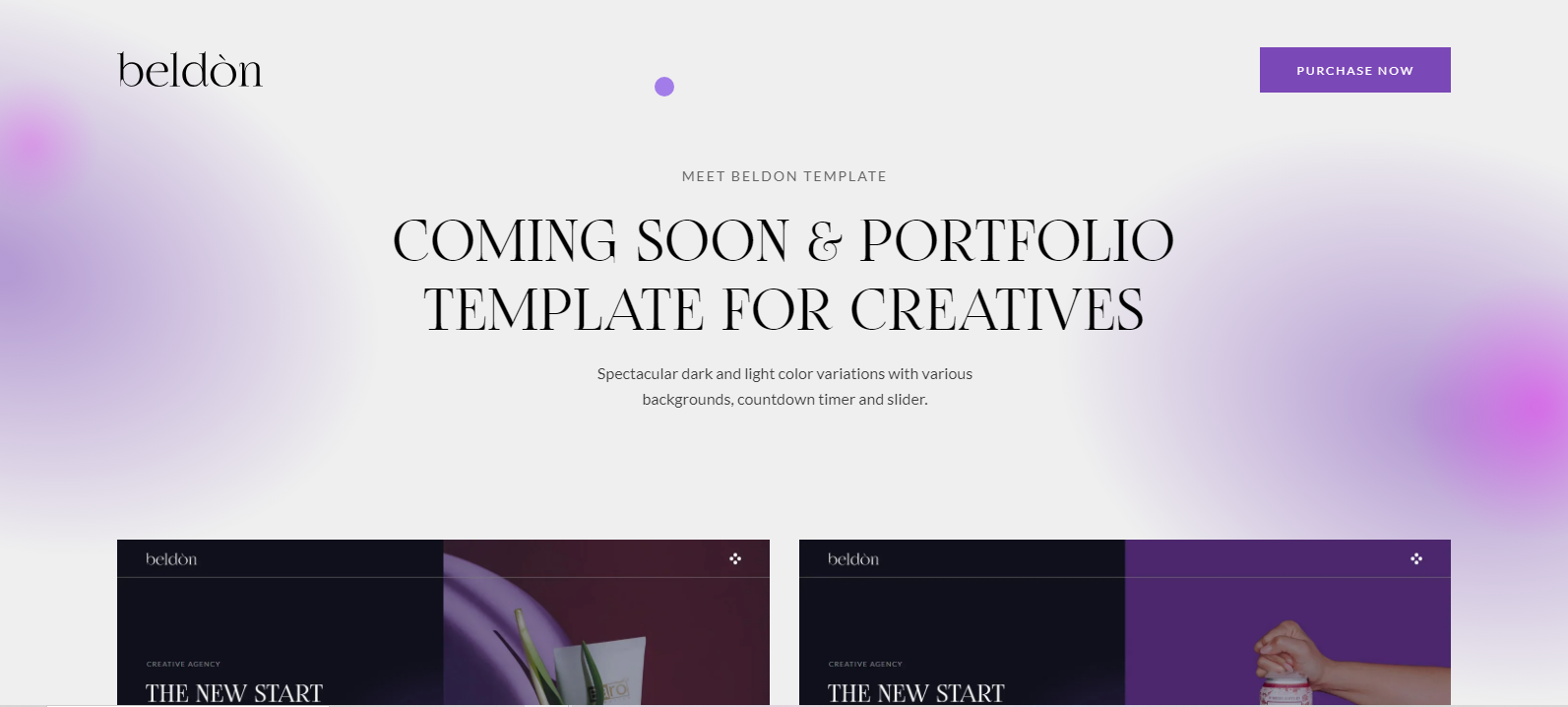 Beldon - Coming Soon and Landing Page Template