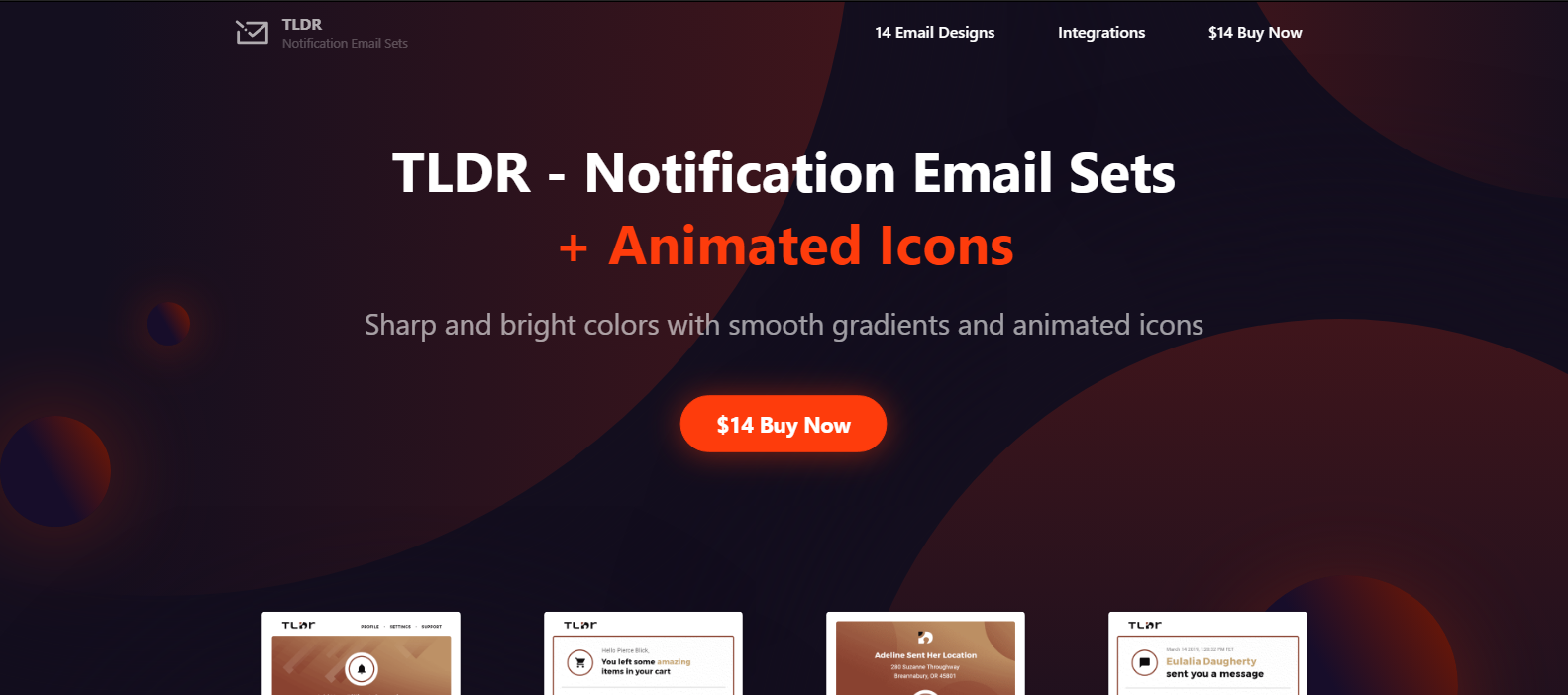 TLDR - Notification Email Sets + Animated Icons