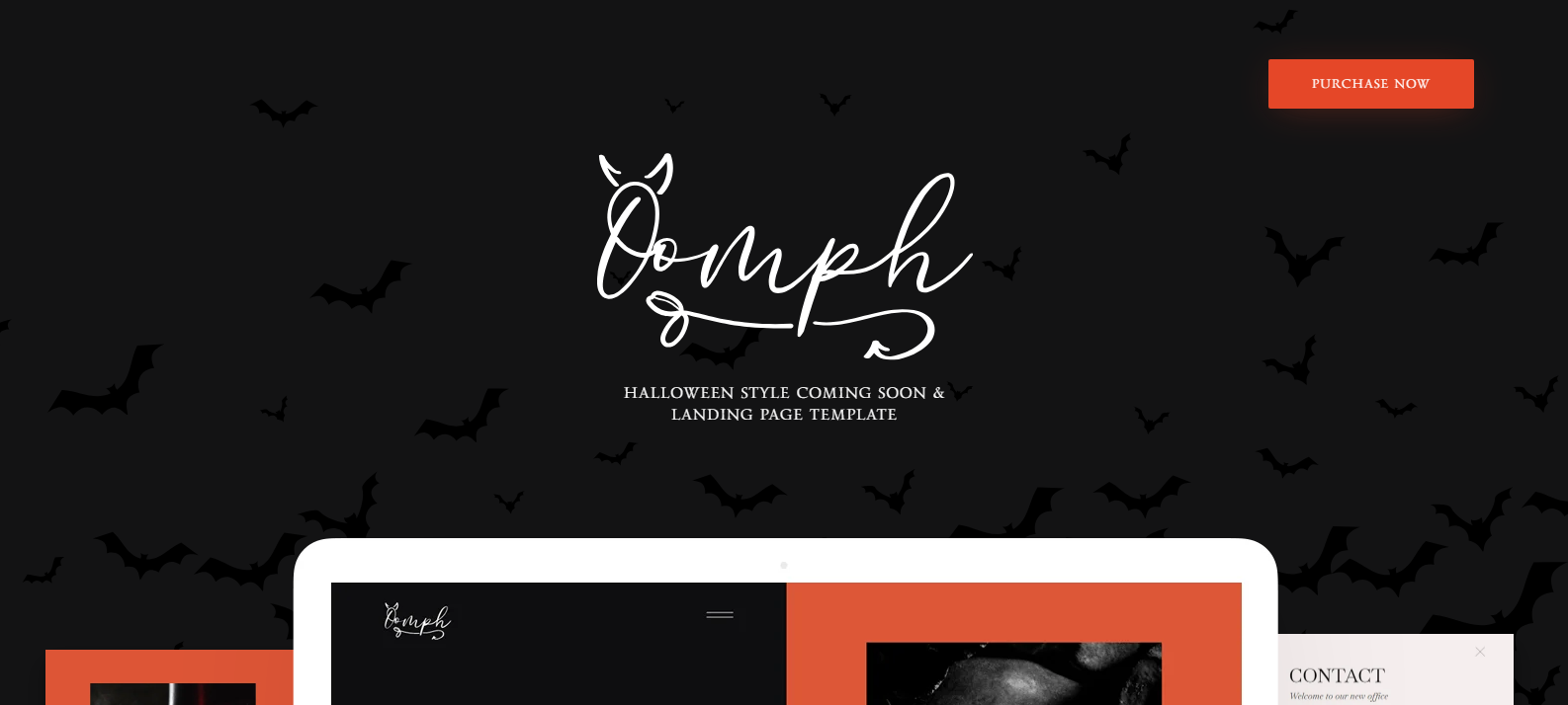 Oomph - Halloween Style Coming Soon & Landing Page Template