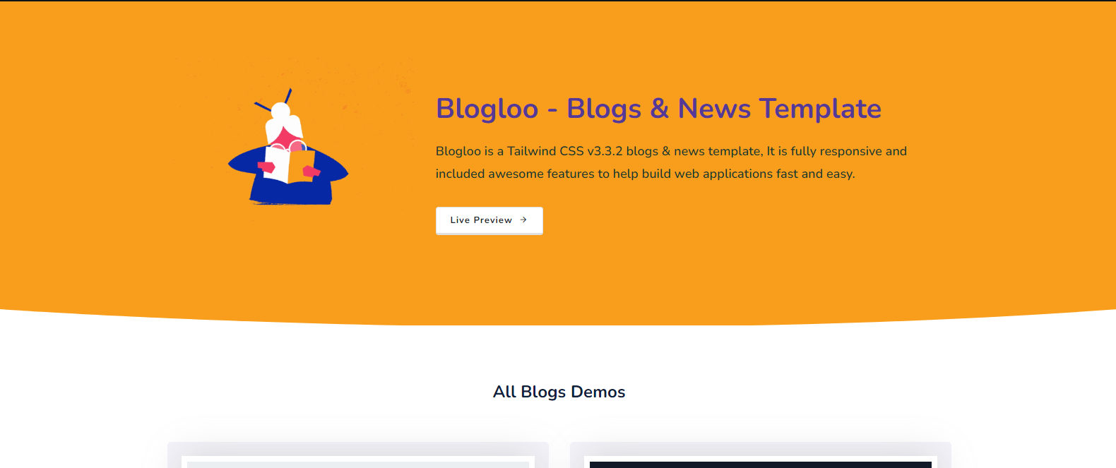 Blogloo - Blog & News Tailwindcss Template